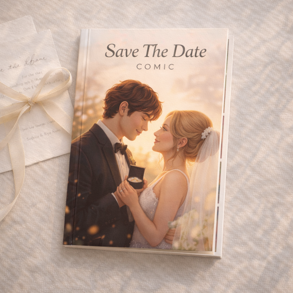 Save The Date Comic — Personalized Wedding Announcement